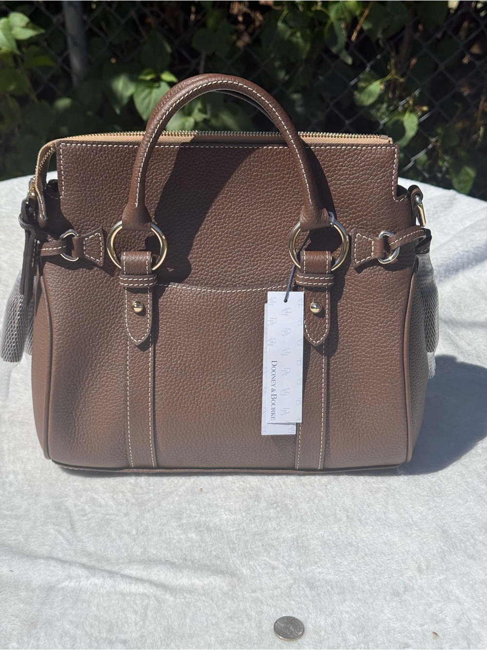 Dooney & Bourke Sorrento Satchel 30 With Pocket NWT - Picture 2 of 9